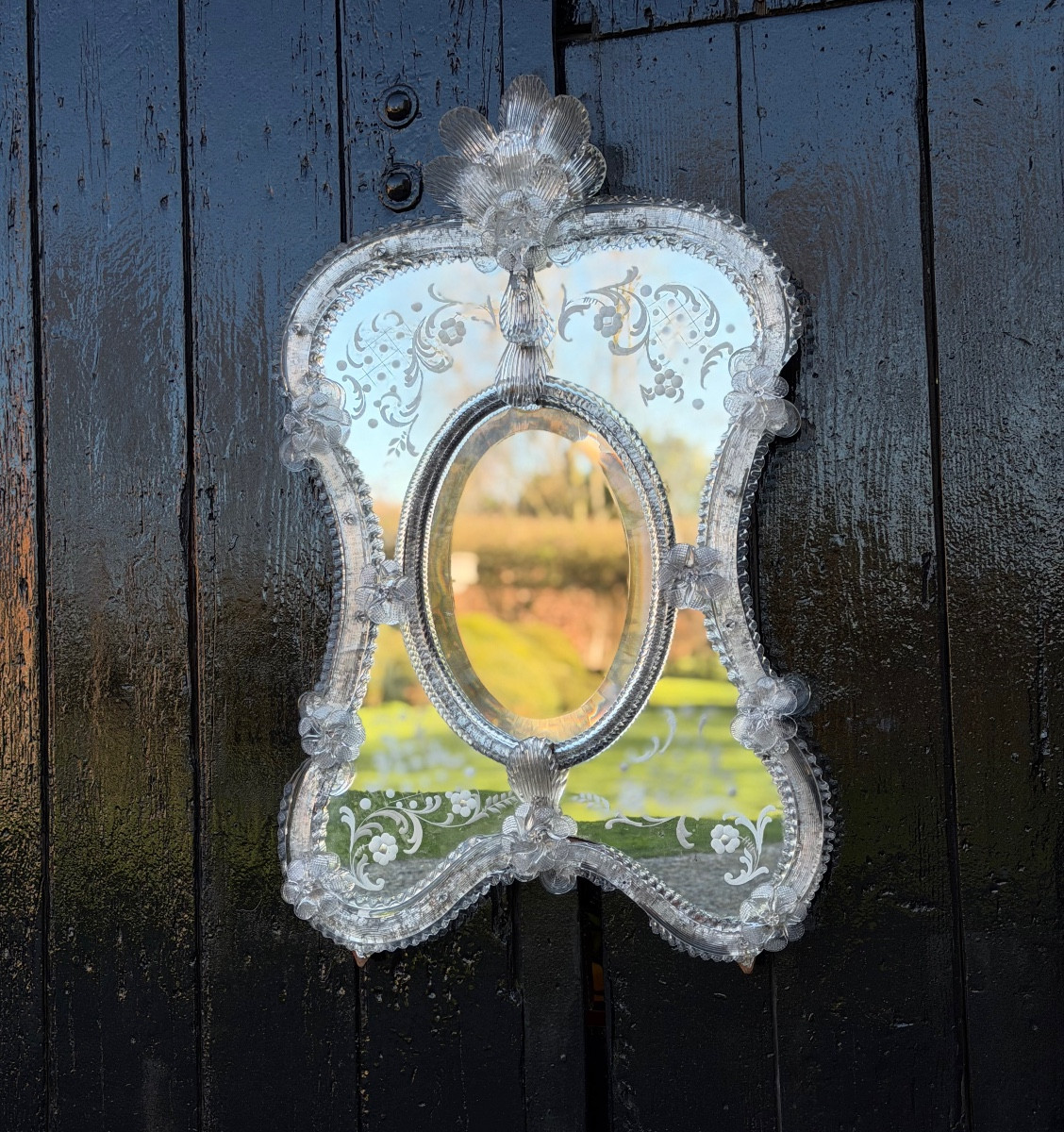 Venetian Mirror In Murano Glass, Circa 1950