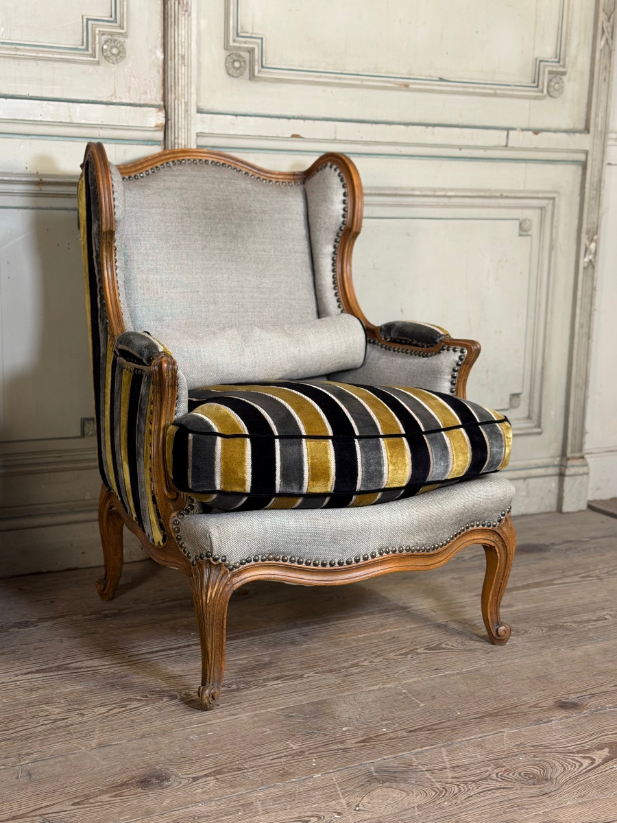 Pair Of Carved Wooden Armchairs, 20th Century-photo-3