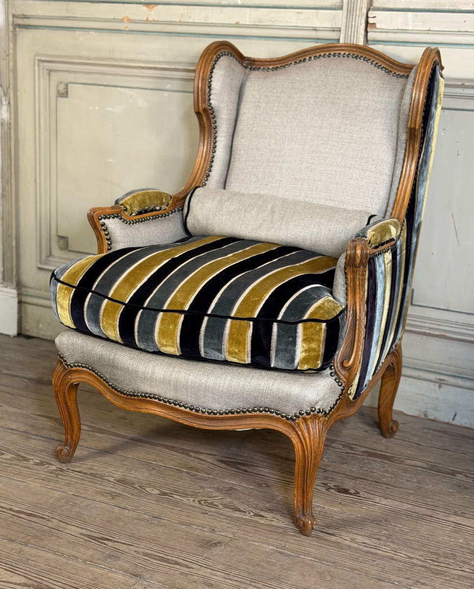 Pair Of Carved Wooden Armchairs, 20th Century-photo-4