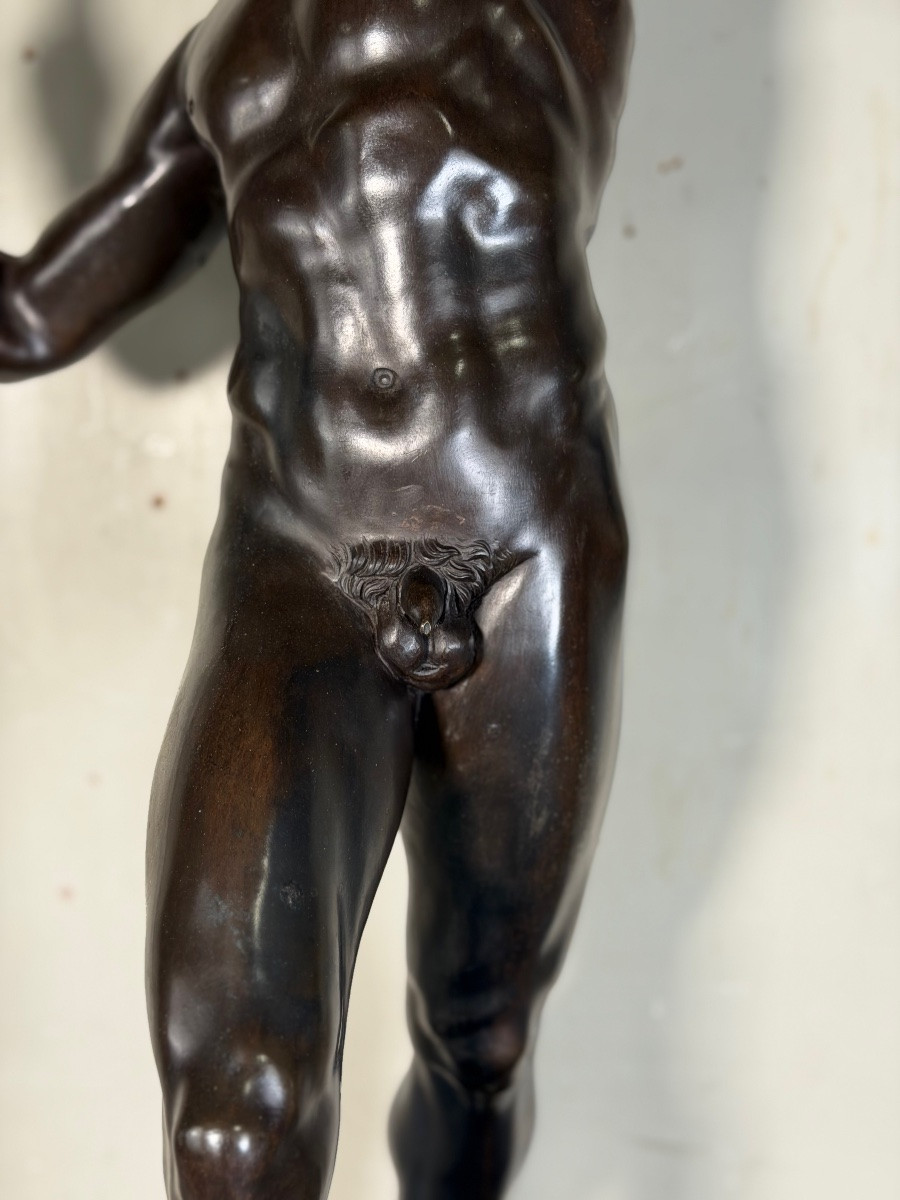 Faune dansant, bronze grand tour d’après l’Antique, XIXème siècle-photo-1