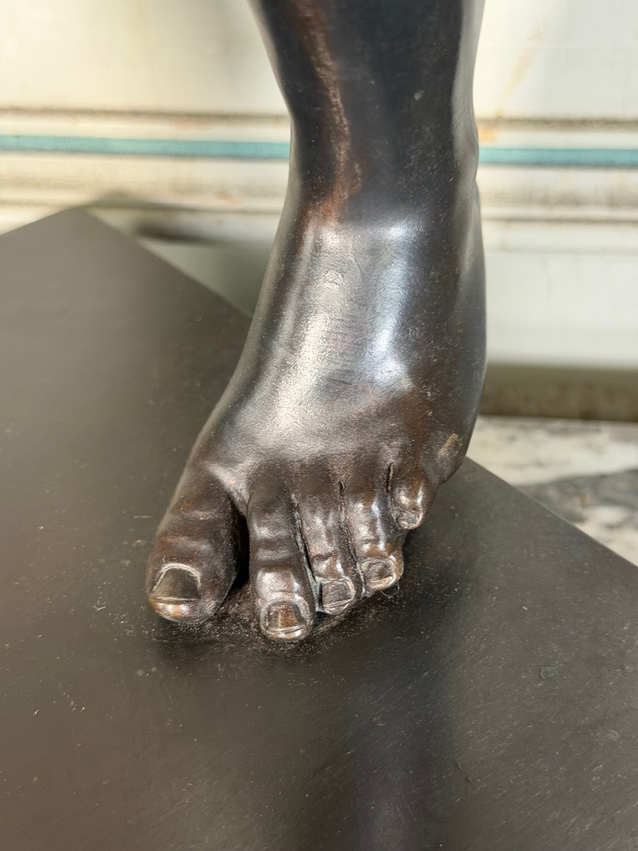 Faune dansant, bronze grand tour d’après l’Antique, XIXème siècle-photo-3