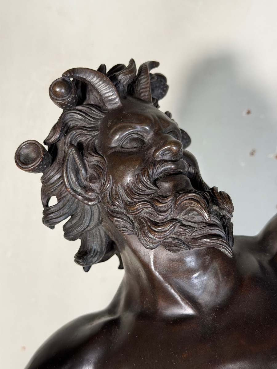 Faune dansant, bronze grand tour d’après l’Antique, XIXème siècle-photo-8