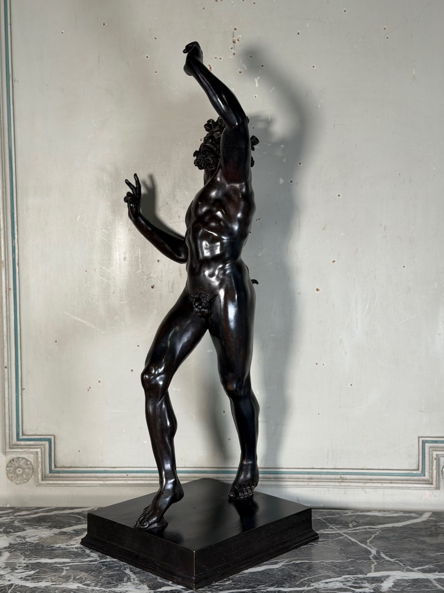 Faune dansant, bronze grand tour d’après l’Antique, XIXème siècle