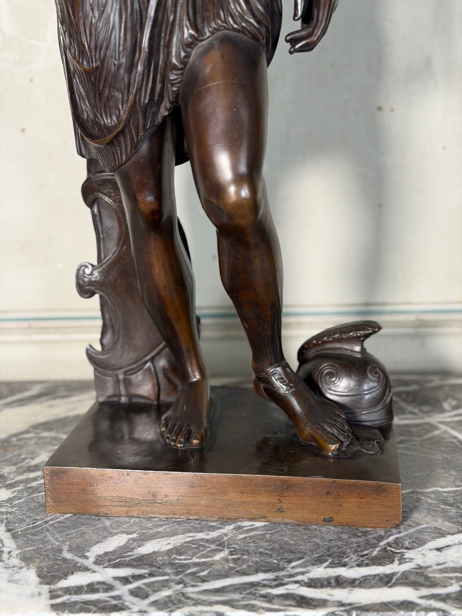 Wounded Amazon, Bronze After The Antique, Barbedienne Cast, 19th Century -photo-2