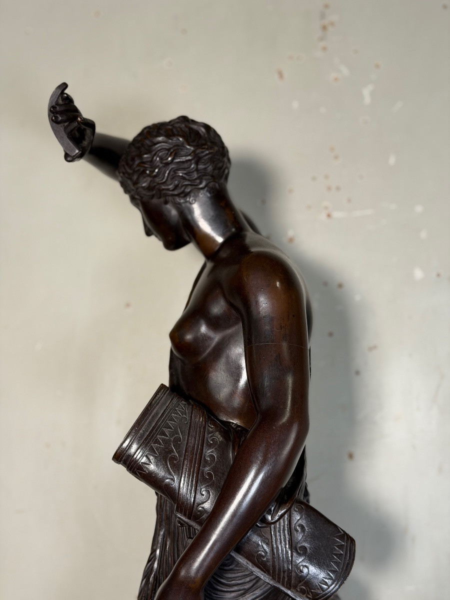 Wounded Amazon, Bronze After The Antique, Barbedienne Cast, 19th Century -photo-1