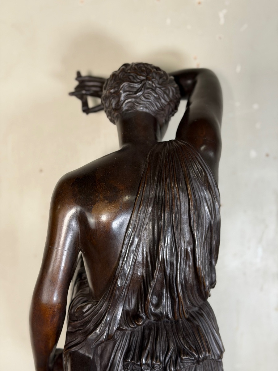 Wounded Amazon, Bronze After The Antique, Barbedienne Cast, 19th Century -photo-4