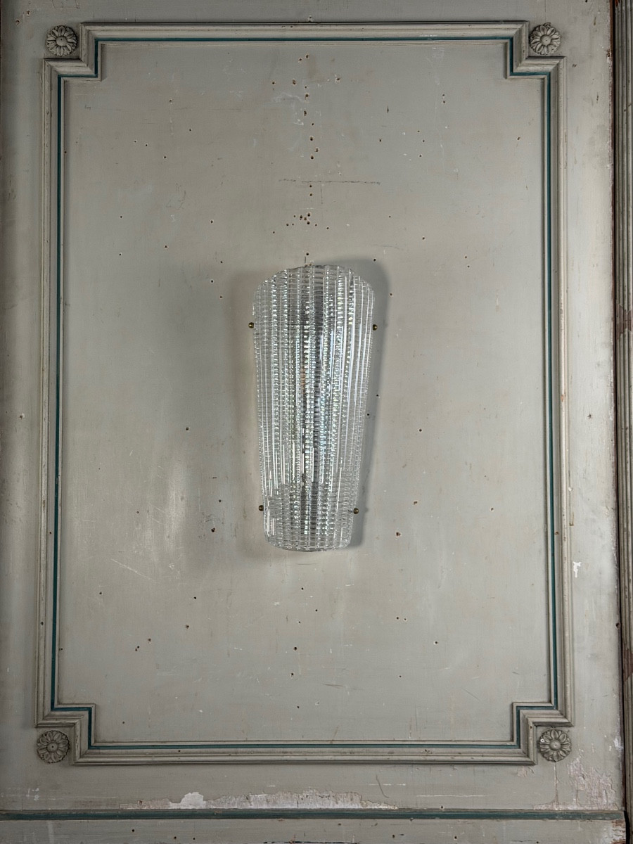 A Venetian Wall Lamp In Murano Glass, Circa 1980 