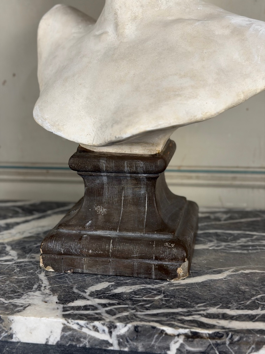 Plaster Bust Of Diana After Falguière, 20th Century -photo-2