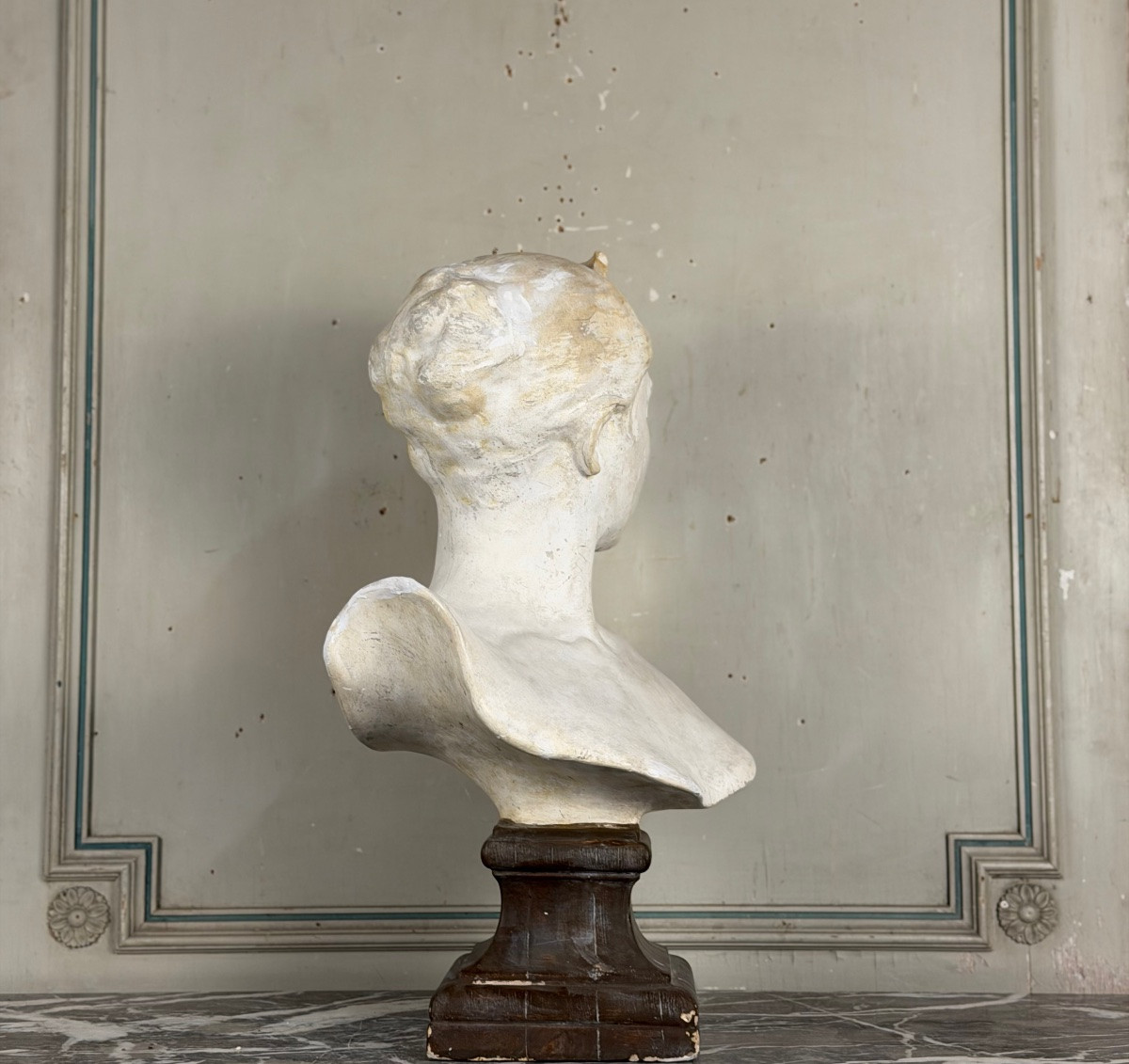 Plaster Bust Of Diana After Falguière, 20th Century -photo-7