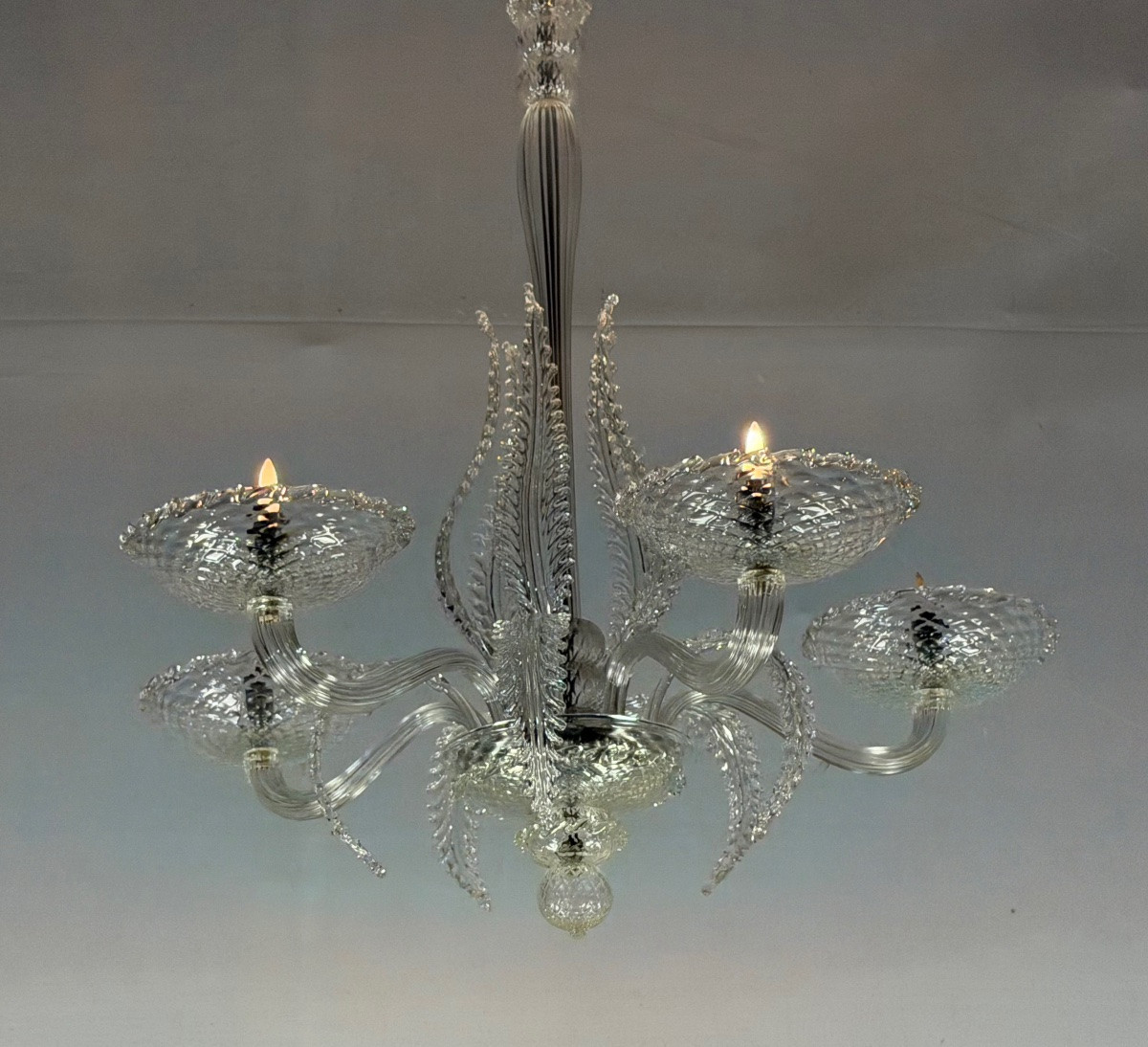 Venetian Chandelier In Murano Glass, 5 Arms, Circa 1930-photo-2