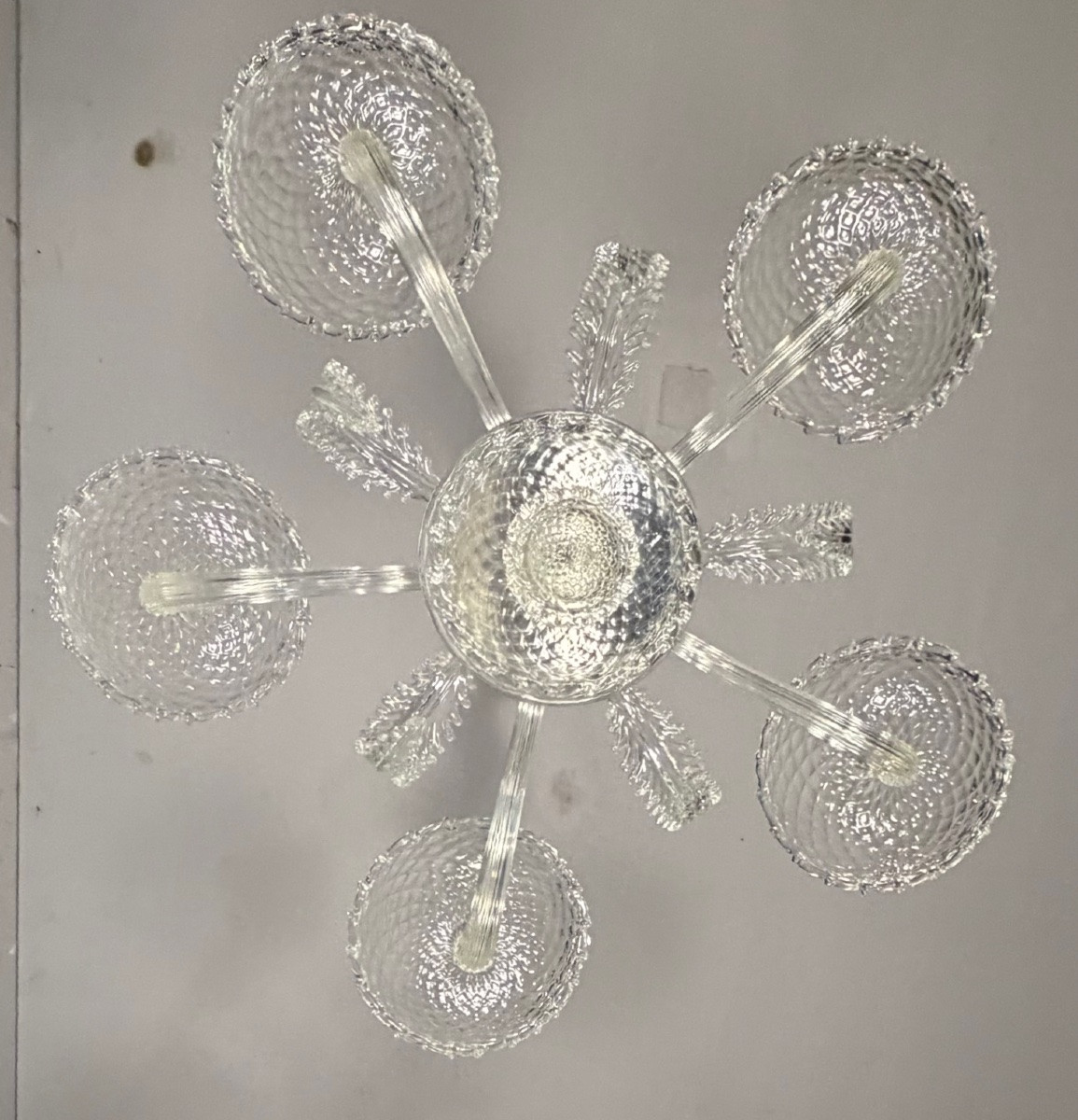 Venetian Chandelier In Murano Glass, 5 Arms, Circa 1930-photo-4