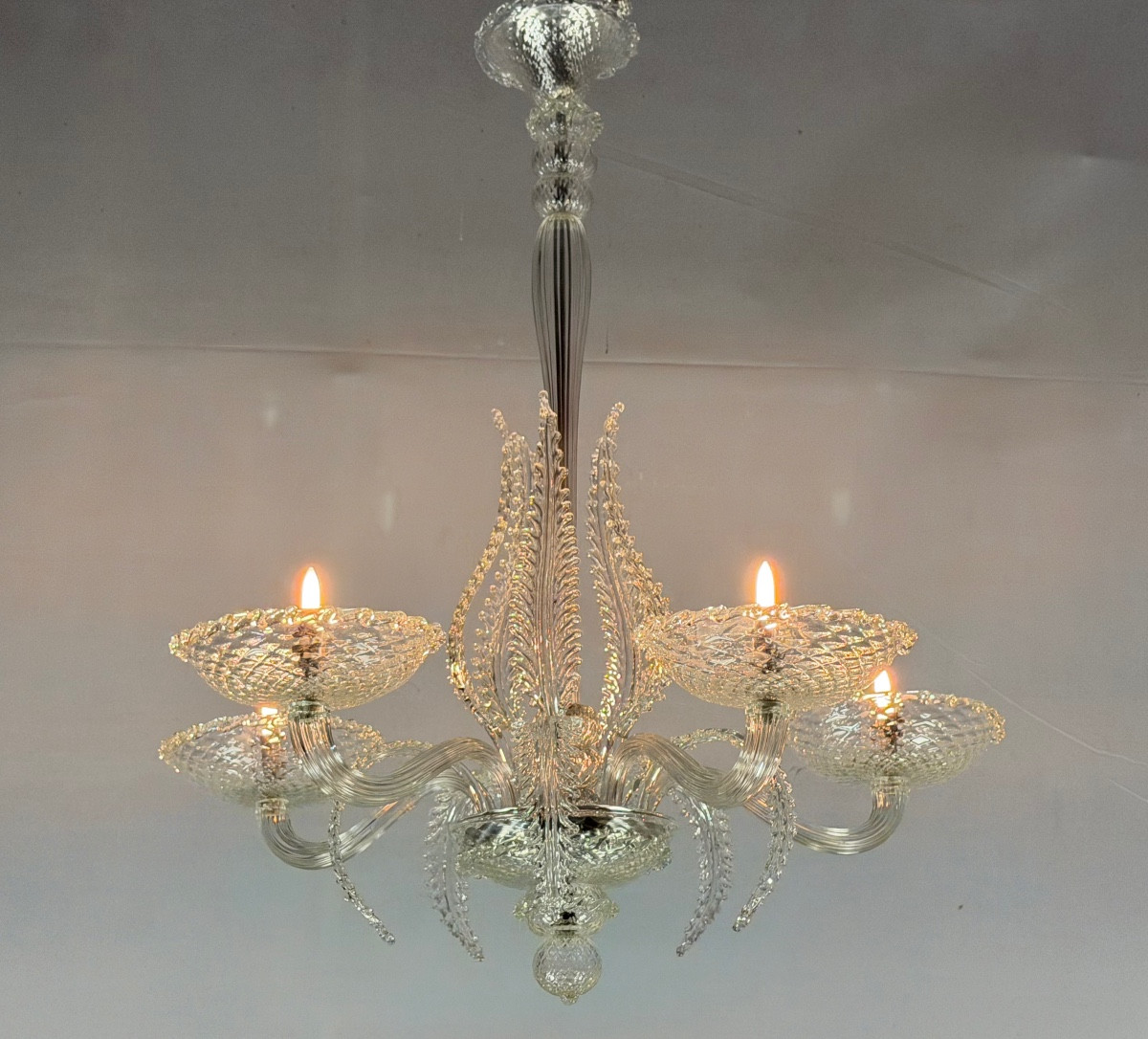 Venetian Chandelier In Murano Glass, 5 Arms, Circa 1930