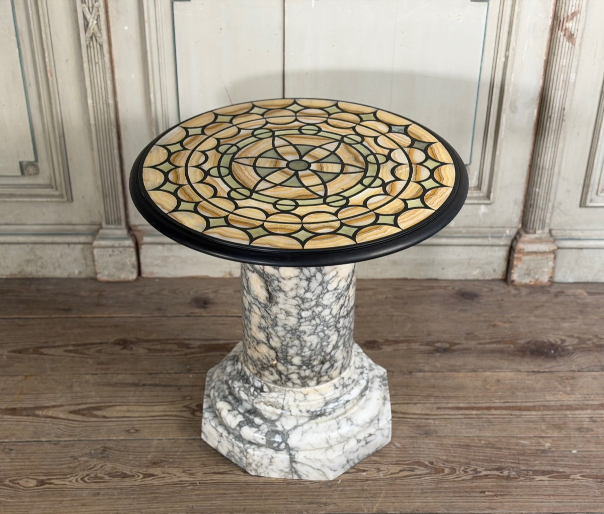 Marble, Alabaster And Onyx, Side Table Circa 1900-photo-2