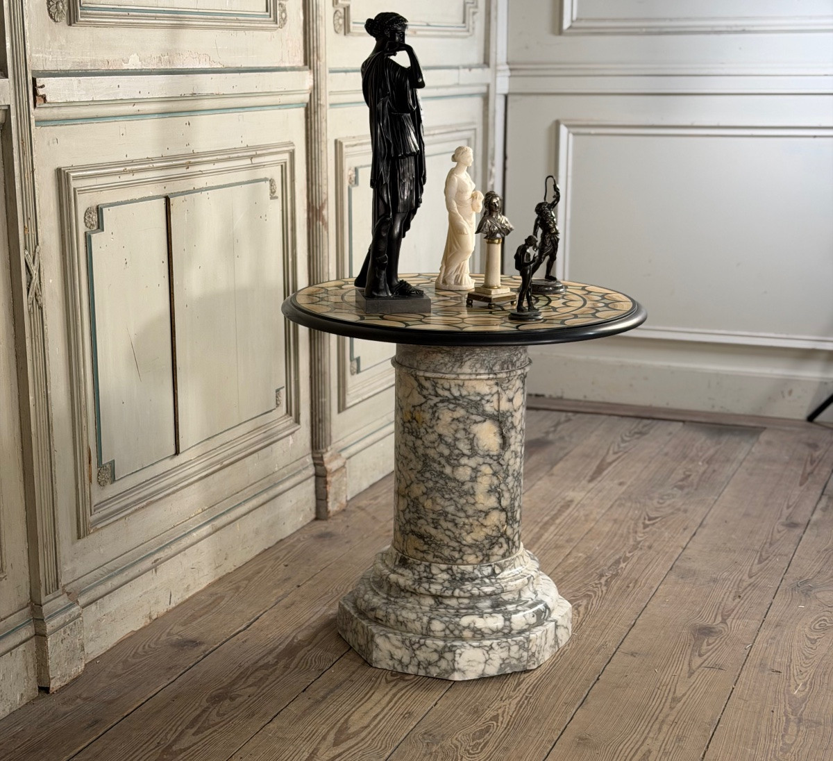 Marble, Alabaster And Onyx, Side Table Circa 1900-photo-7