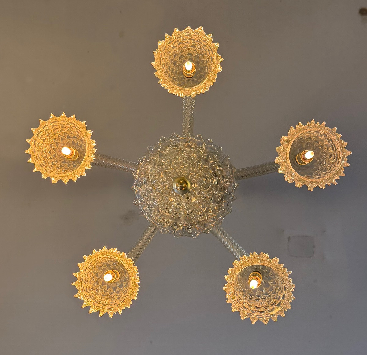 Lustre vénitien modèle Rostrato par Barovier et Toso, vers 1930-photo-4