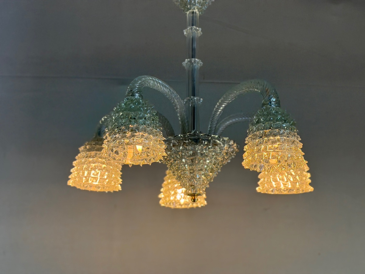 Lustre vénitien modèle Rostrato par Barovier et Toso, vers 1930-photo-1