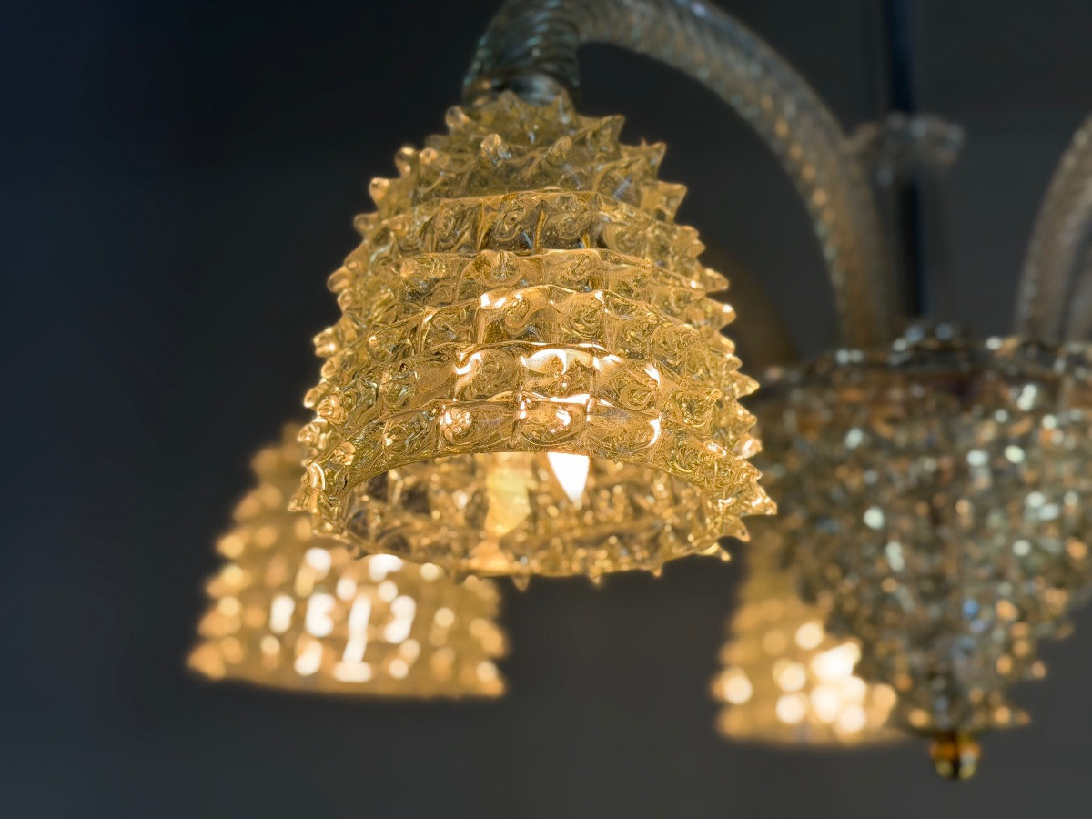 Lustre vénitien modèle Rostrato par Barovier et Toso, vers 1930-photo-6