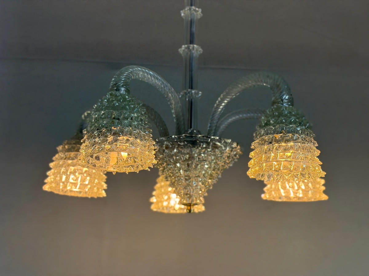 Lustre vénitien modèle Rostrato par Barovier et Toso, vers 1930-photo-8