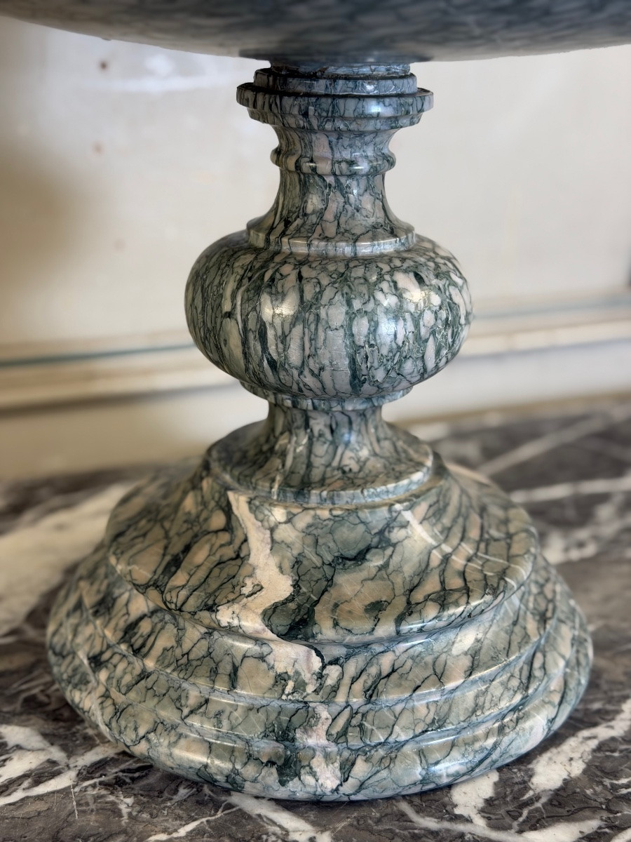 Coupe sur pied, tazza en marbre Campan vers 1880-photo-2