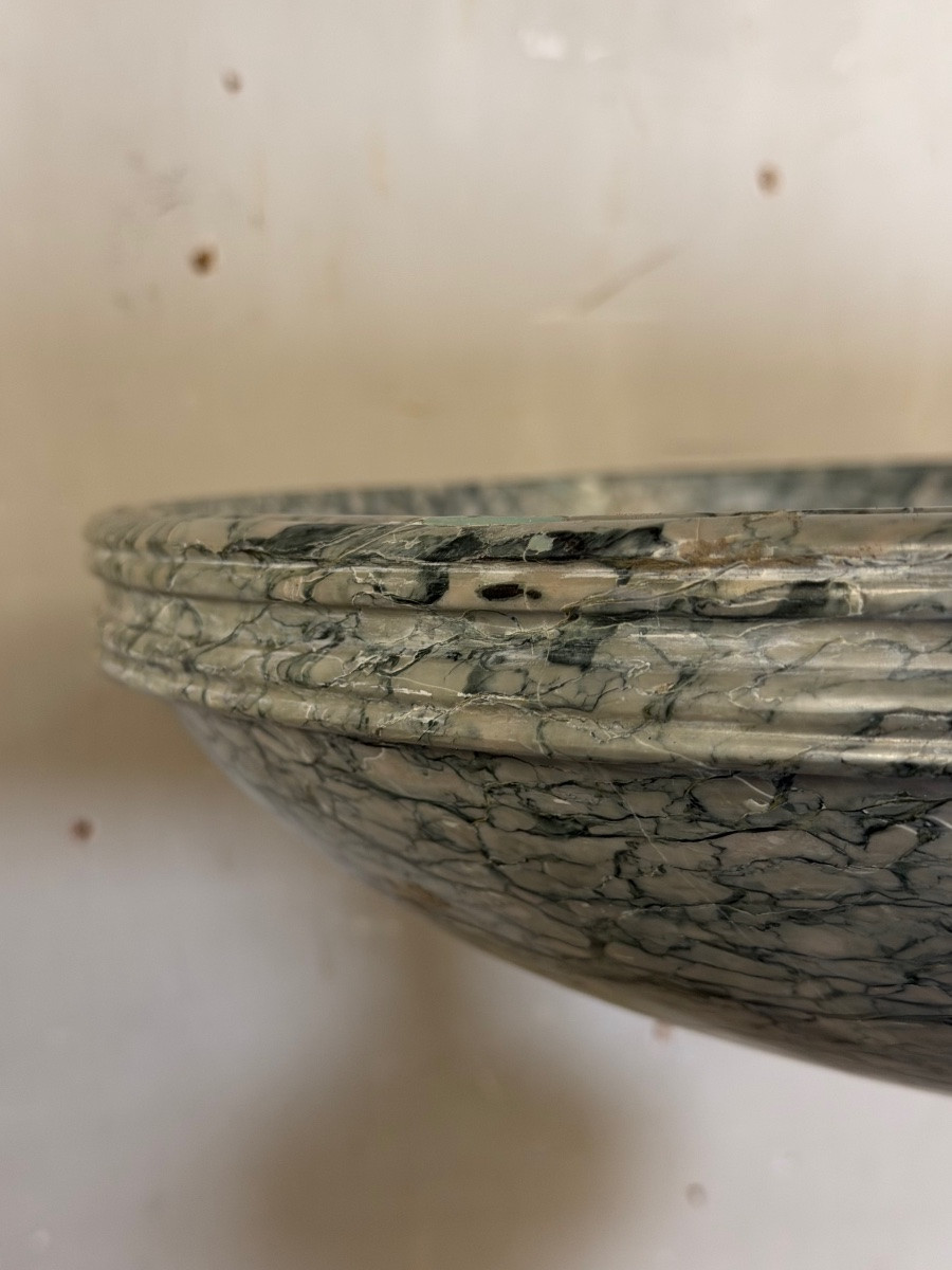 Coupe sur pied, tazza en marbre Campan vers 1880-photo-3