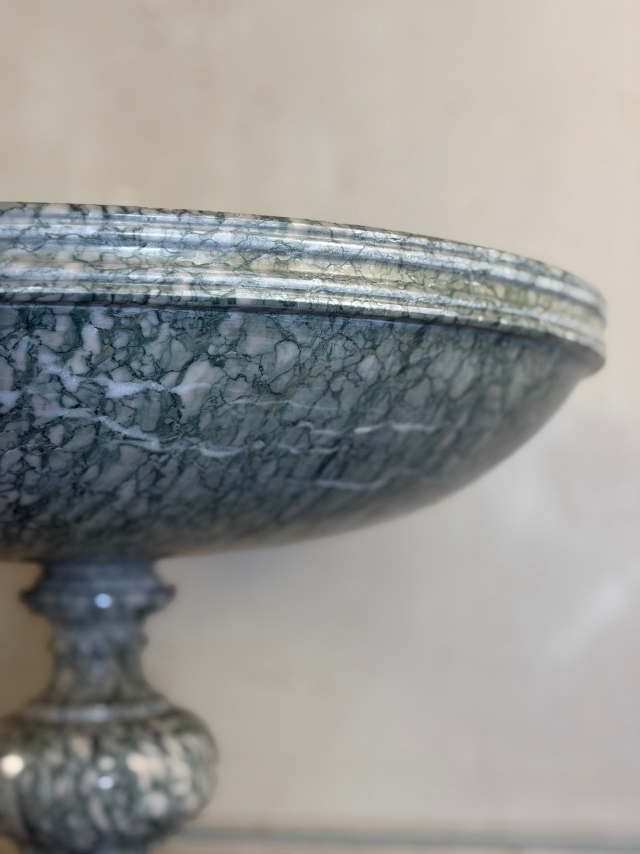 Coupe sur pied, tazza en marbre Campan vers 1880-photo-4