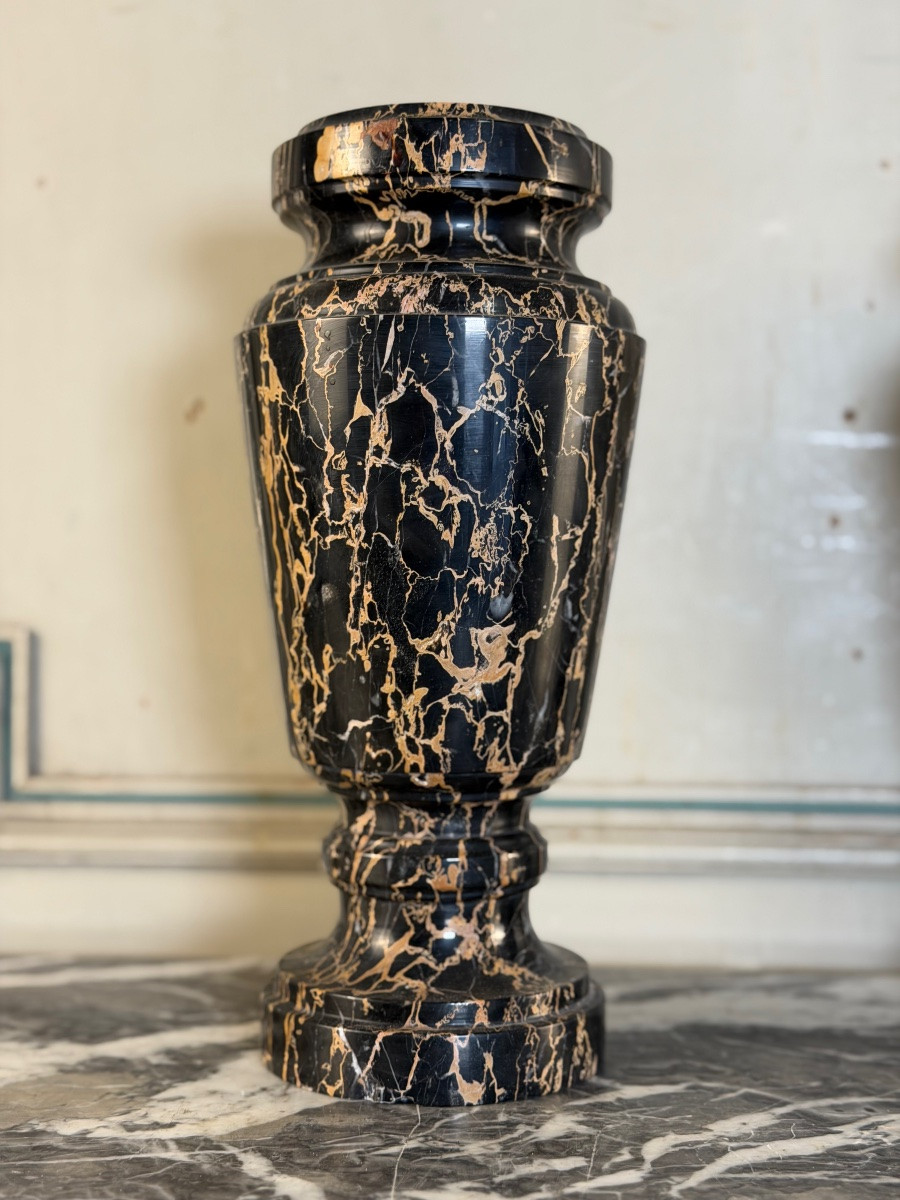 Pair Of Portor Marble Vases, Circa 1920-photo-4