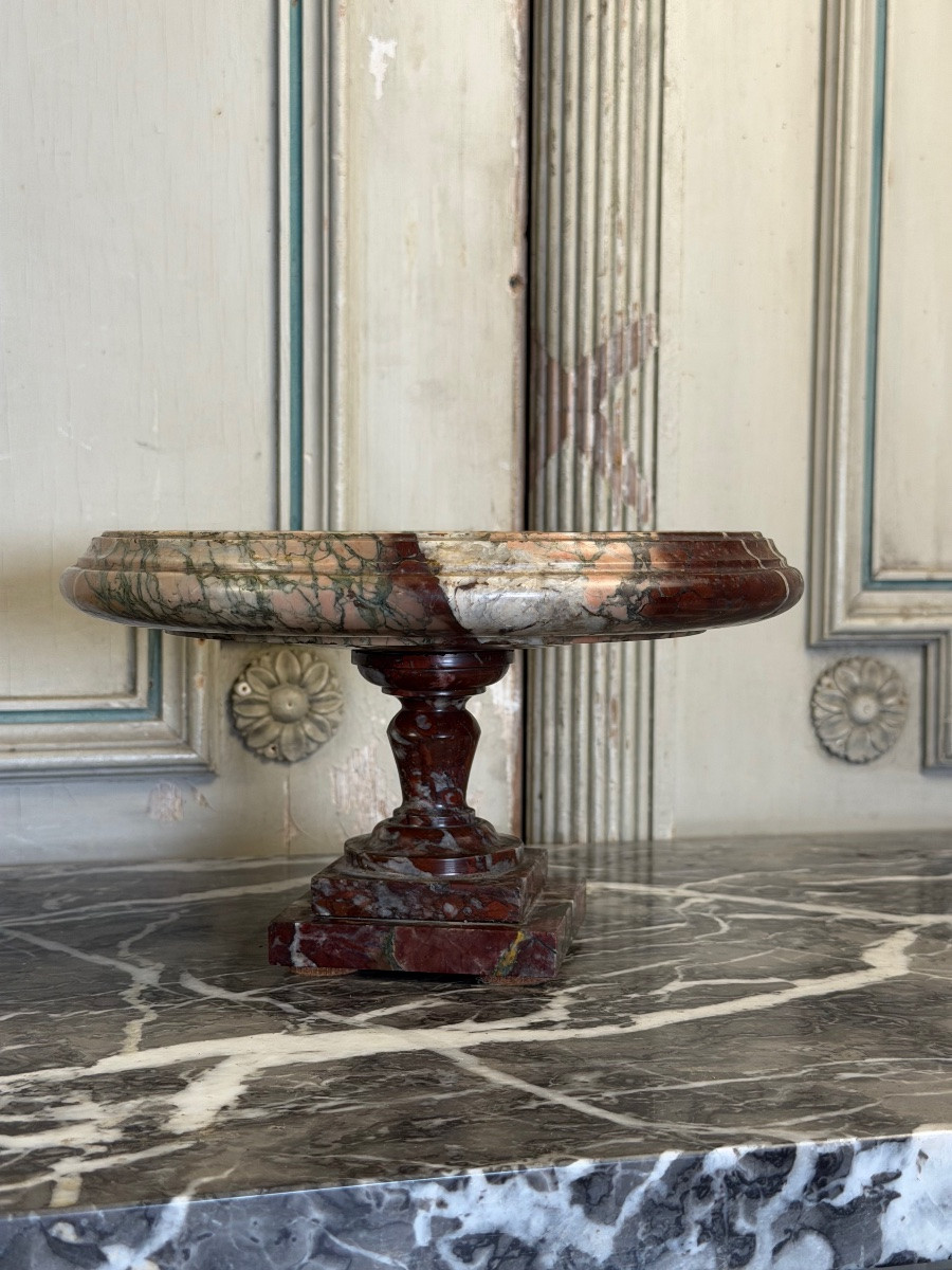 Cup Or Tazza In Campan Grand Melange Marble, 19th Century-photo-4