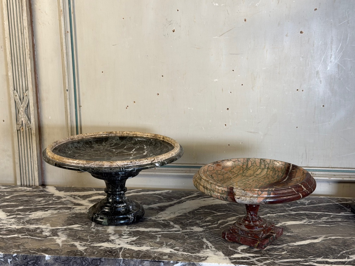 Cup Or Tazza In Campan Grand Melange Marble, 19th Century-photo-2