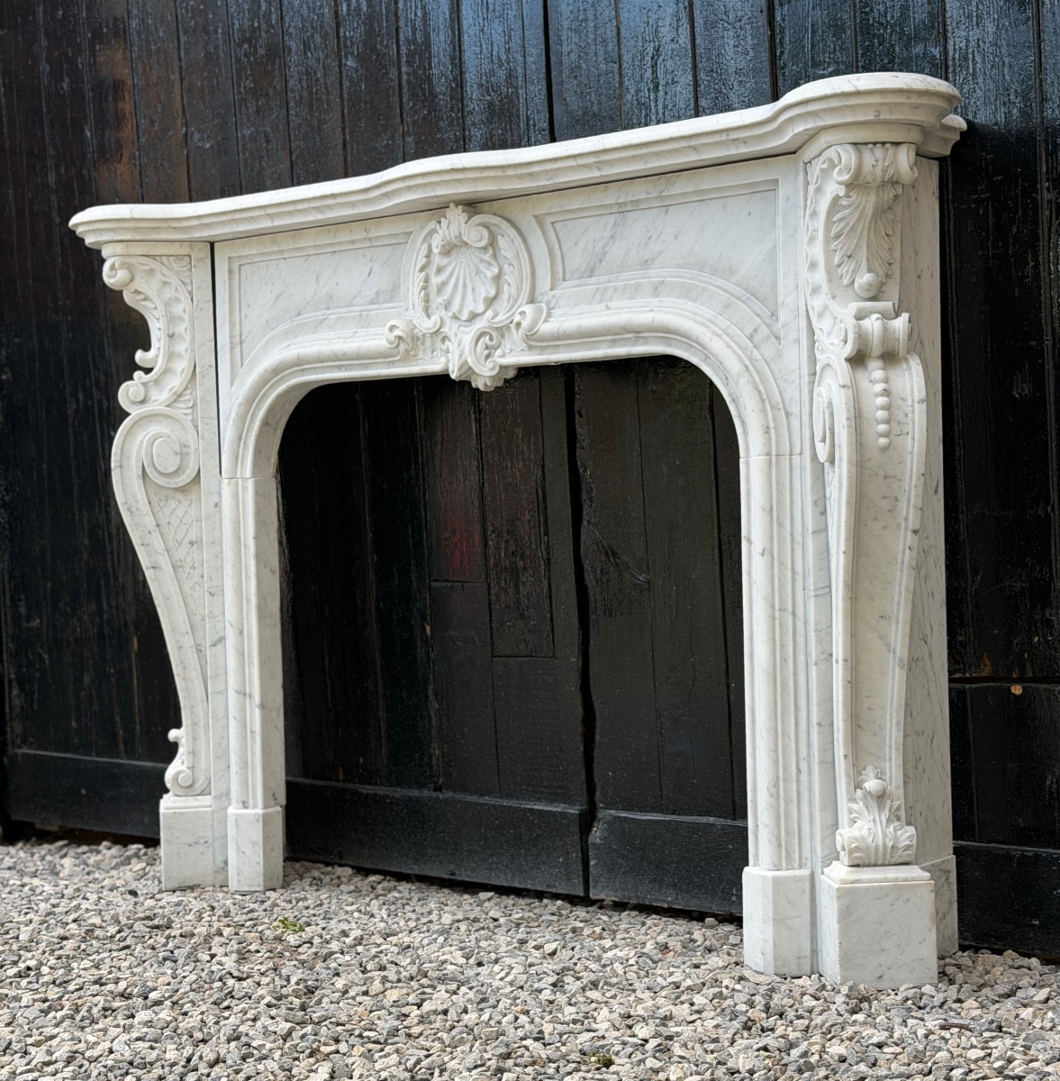 Napoleon III Mantel In Carrara Marble Circa 1880