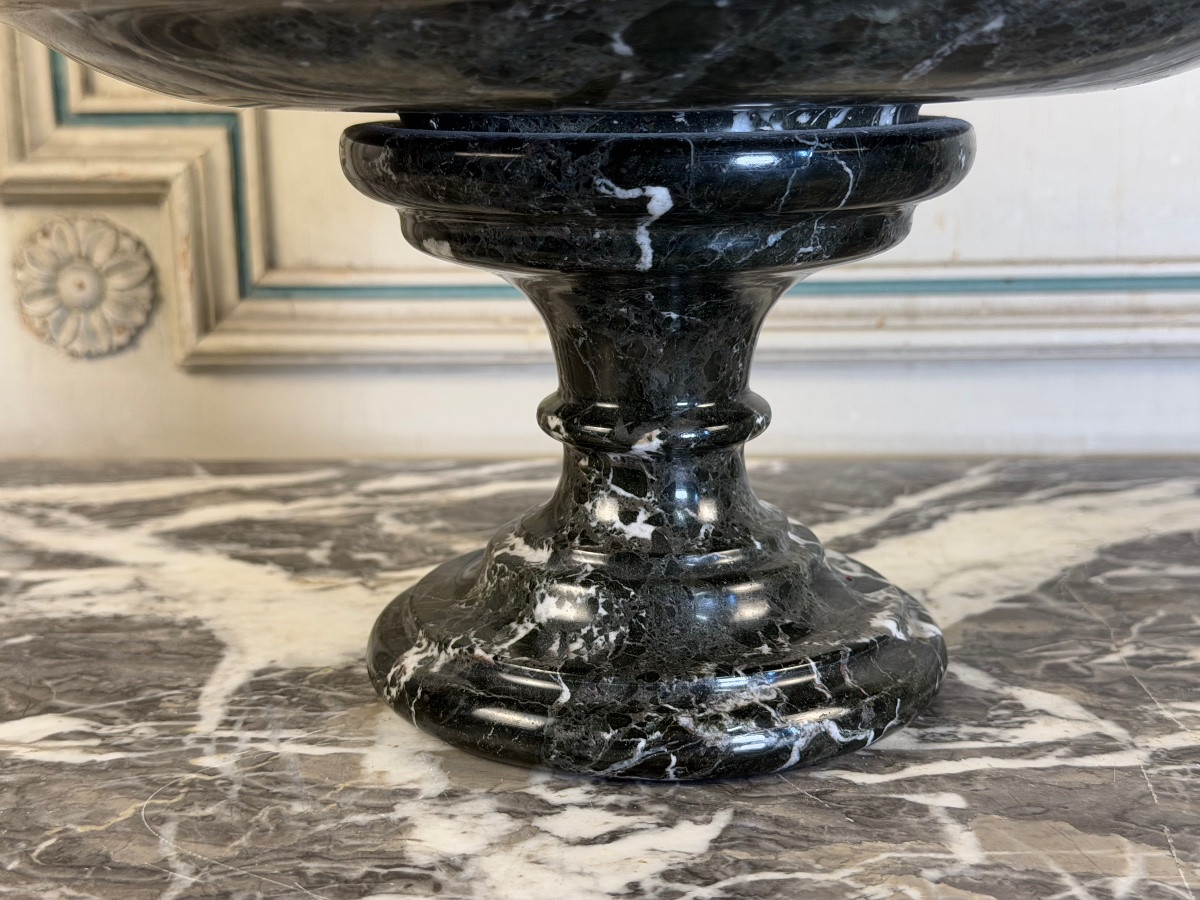 Antique Green Marble And Lumachelle Cup Or Tazza, Circa 1900-photo-2