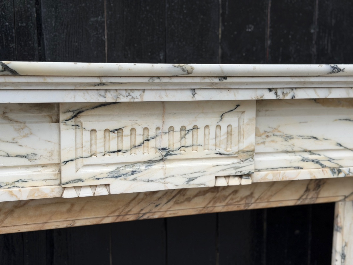 Napoleon III Mantel In Paonazzo Marble Circa 1880-photo-2