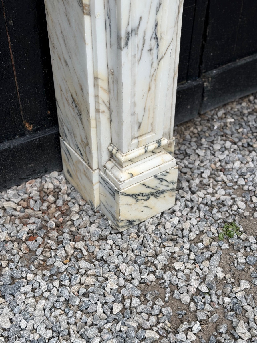 Napoleon III Mantel In Paonazzo Marble Circa 1880-photo-4