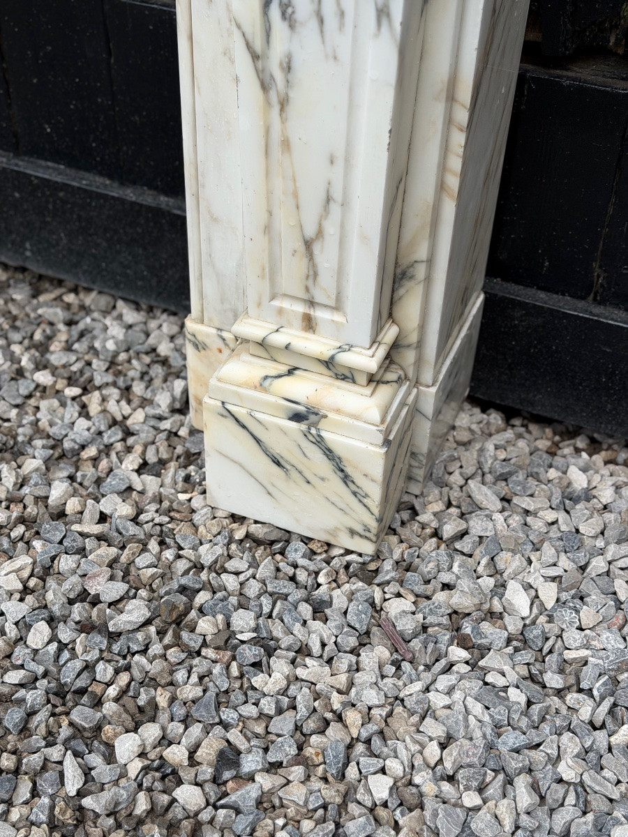 Napoleon III Mantel In Paonazzo Marble Circa 1880-photo-5