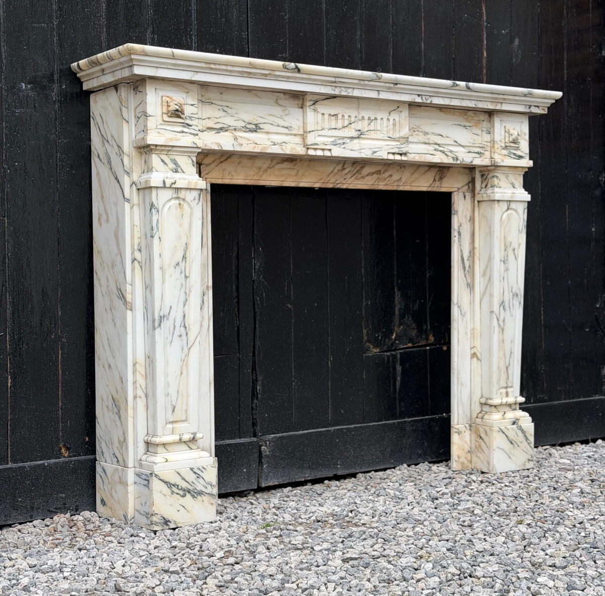 Napoleon III Mantel In Paonazzo Marble Circa 1880
