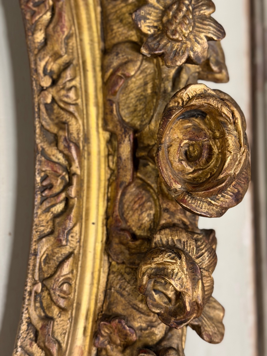 Cadre Régence en bois sculpté et doré, XVIIIème siècle-photo-4
