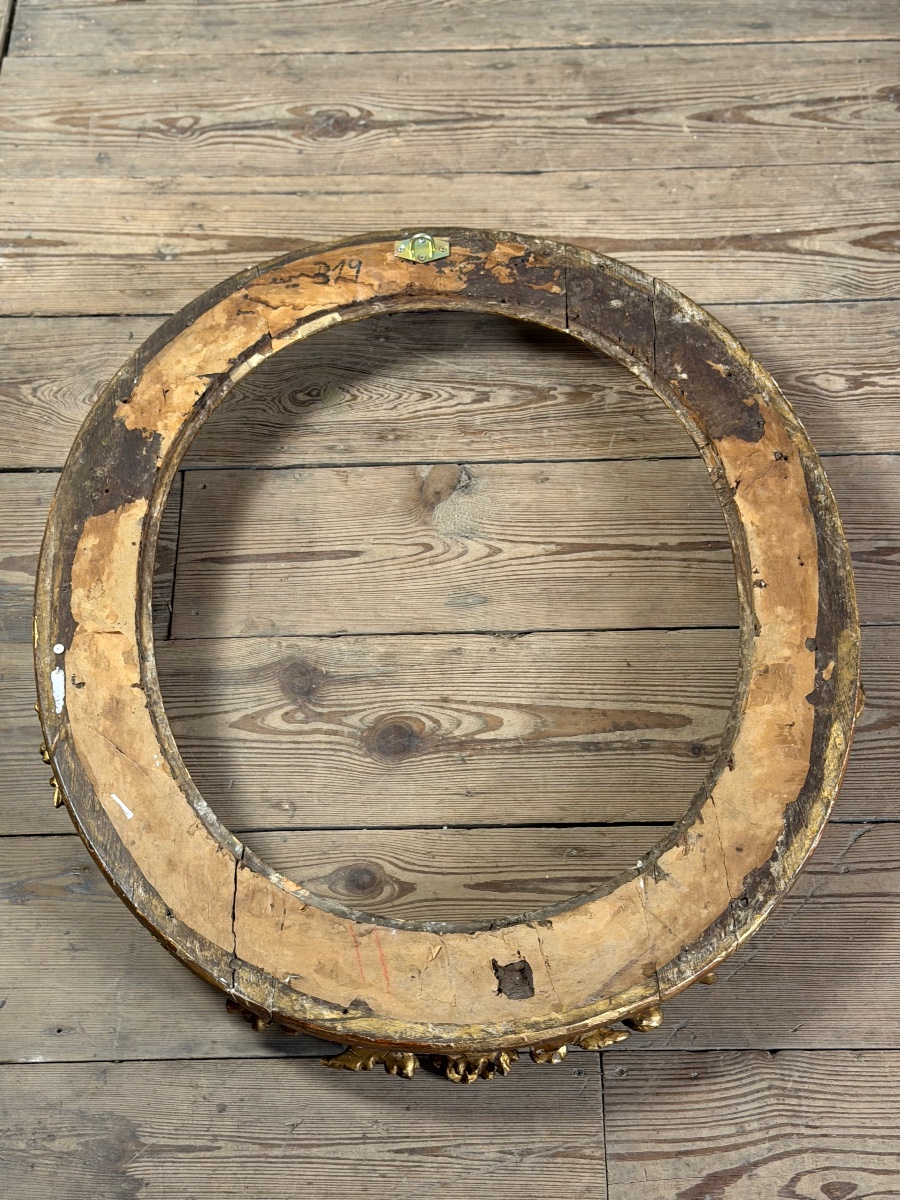 Cadre Régence en bois sculpté et doré, XVIIIème siècle-photo-6