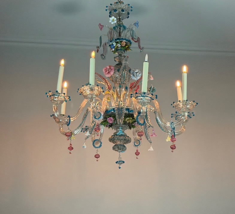 Lustre vénitien en verre de Murano multicolore, vers 1880-photo-6