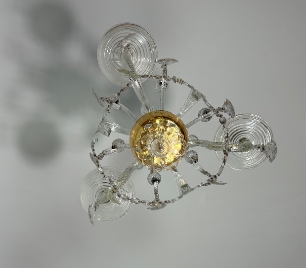 Lustre liégeois de style Louis XV en verre et cristal, vers 1900-photo-3