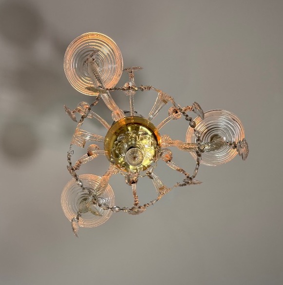 Lustre liégeois de style Louis XV en verre et cristal, vers 1900-photo-4