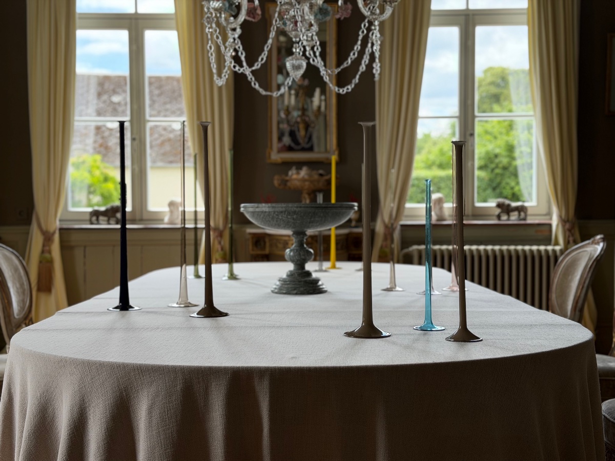 15 Candleholders Made Of Molded And Blown Glass, Model S 165 By Luciano Vistosi, Circa 1960-photo-3
