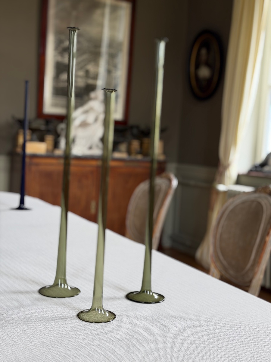 15 Candleholders Made Of Molded And Blown Glass, Model S 165 By Luciano Vistosi, Circa 1960-photo-3