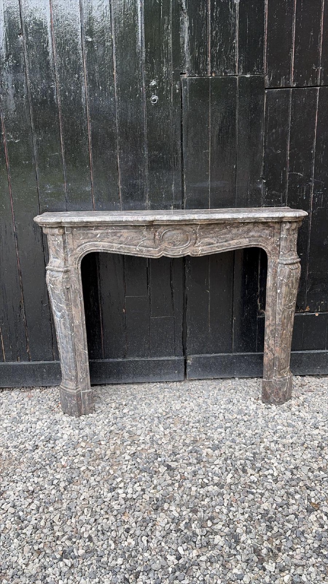 Louis XV-style Stinkal Marble Fireplace, Circa 1880-photo-1