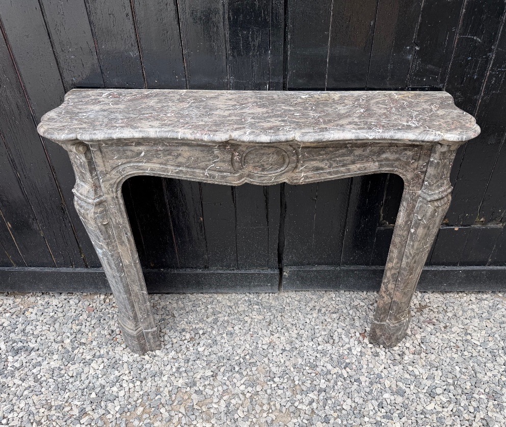 Louis XV-style Stinkal Marble Fireplace, Circa 1880-photo-3
