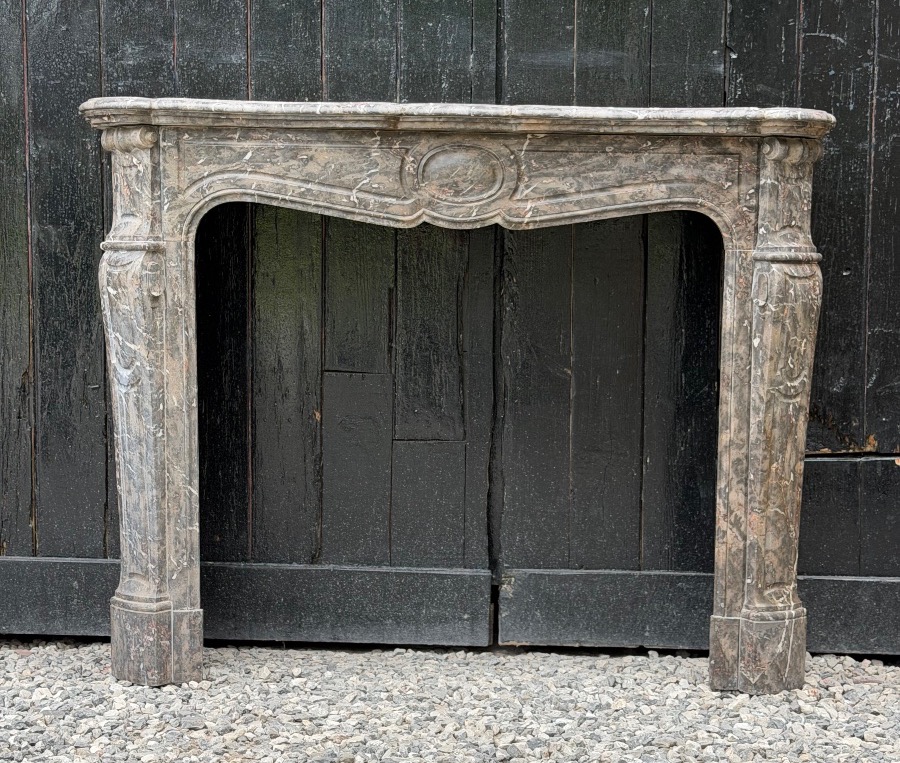 Louis XV-style Stinkal Marble Fireplace, Circa 1880-photo-5
