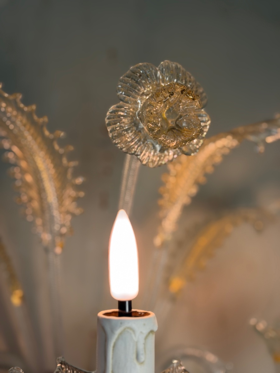 Venetian Murano Glass Wall Sconce, Circa 1950-photo-1