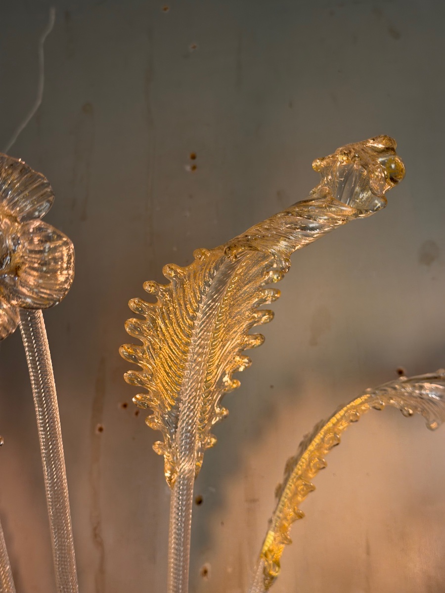 Venetian Murano Glass Wall Sconce, Circa 1950-photo-4