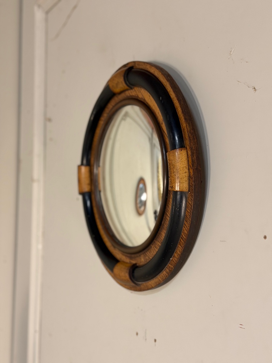 Witch's Mirror Made Of Oak And Ebony, England, Ca. 1920 -photo-4