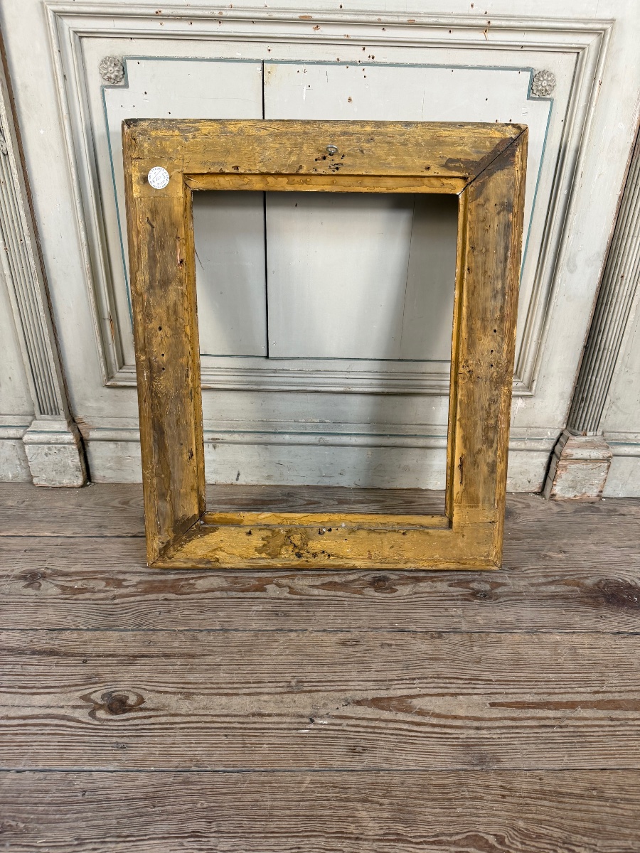 Cadre directoire en bois et pâtes doré, début XIXème siècle-photo-1
