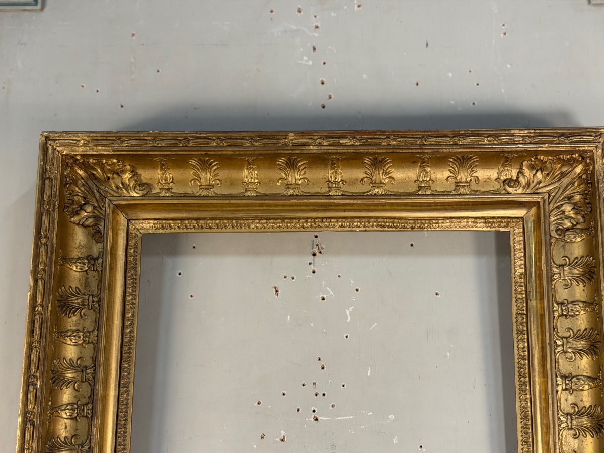 Cadre directoire en bois et pâtes doré, début XIXème siècle-photo-2