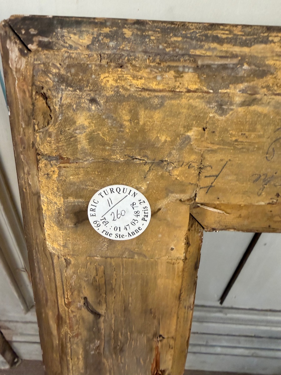 Cadre directoire en bois et pâtes doré, début XIXème siècle-photo-6